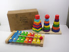 Jaques Wooden Colour Tower  Stacker & Xylophone Educational Toys Rainbow