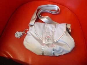 KIPLING SHOULDER CROSS BODY BAG SMALL SILVER GREY VINTAGE STYLE GORILLA GIRLZ - Picture 1 of 6