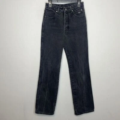 Vintage Harley-Davidson Women's Black Washed Jeans Size 8 Long - Image 1 of 4
