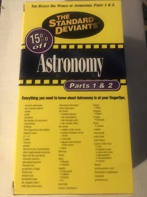 The Standard Deviants - Astronomy Parts 1 & 2 (VHS, 2-Tape Set) Planets (NEW) - Image 1 of 3