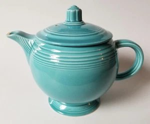 Vintage Fiesta Turquoise Medium Teapot Fiestaware Original - Picture 1 of 11