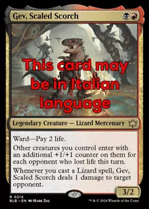 MTG GEV, SCALED SCORCH EXC - GEV, SCAGLIA BRUCIANTE 214 - BLB - MAGIC - Bild 1 von 1