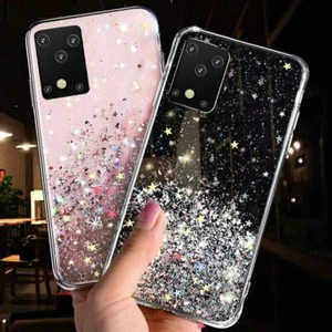 Shockproof Clear Glitter Phone Case For Samsung Galaxy S25 S24 S23 S22 S20 A52 - Picture 1 of 17