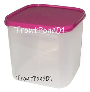 Tupperware Modular Mates Cuadrado #3 Contenedor con Tapa de Sello Rosa 17 c 4.0L Nuevo - Imagen 1 de 3