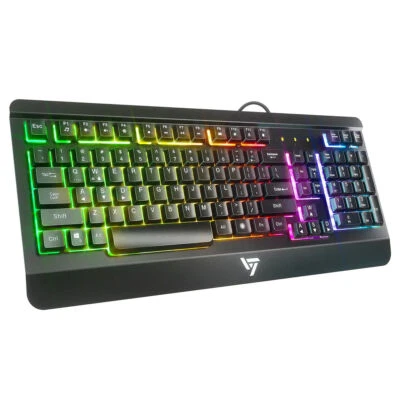 Silent Illuminated Keyboard Backlit UK Layout N-Key Rollover Gaming Wired - Image 1 of 4
