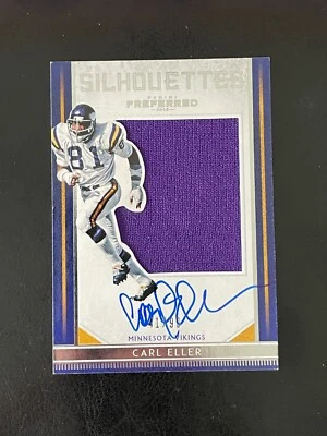 2016 Panini Preferred Carl Eller Game Used Jersey Auto Autograph On Card /99 HOF - Image 1 of 2