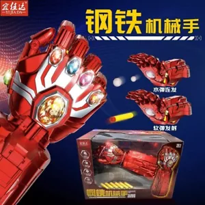 Iron Man Thanos Infinity Gaunt Electric Arm Gloves Soft Bullet Launcher Wearable - Picture 1 of 21