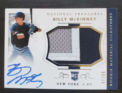 2018 National Treasures Billy McKinney Rookie Material Signatures Auto 47/99 #52 - Image 1 of 2