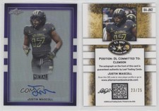 2018 Leaf Metal US Army All-American Bowl Purple /25 Justin Mascoll #BA-JM2 Auto