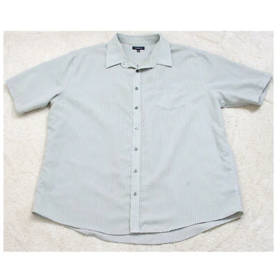 Camisa de vestir Croft & Barrow beige manga corta hombre XXL poliéster hombre bolsillo Z19 Foto 1 de 4