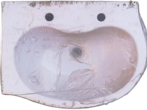Ideal Standard Space 56 x 41 cm versetztes linkes Waschbecken nur in WEISS E6121 01 - Bild 1 von 2