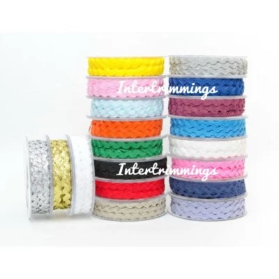 5MM RIC RAC BRAID TRIMMING, ART & CRAFTS, 20 MTR REEL, WIDE RANGE OF COLOURS - Image 1 of 2