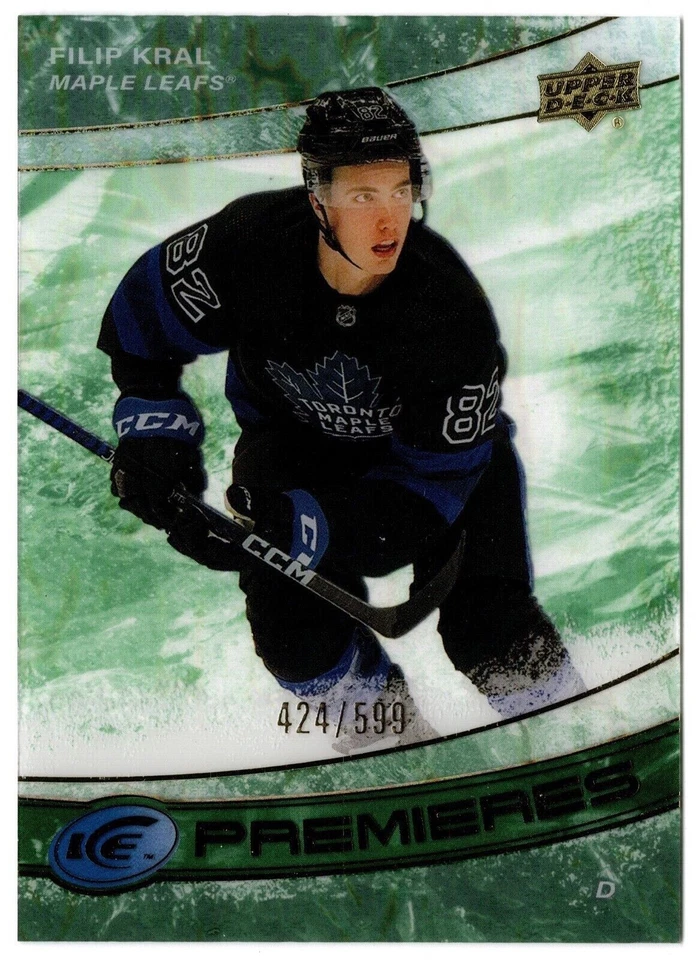 2022-23 Upper Deck Ice Premieres Green FILIP KRAL 180 599 Toronto Maple Leafs RC - Image 1 of 1