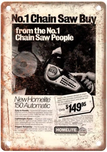 Vintage 1971 HOMELITE 150 AUTO CHAIN SAWS Ad Reproduction Metal Sign Z325 - Picture 1 of 1