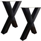 2x B-WARE Tischgestell Tisch Gestell Stahl Schwarz Breite 59cm Höhe 72cm
