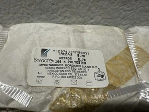 Lot of 10 Bordatex 8.7m Tan Silver Embroidered Lace Trim Mexico Polyester NOS - Picture 1 of 2