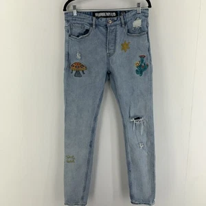 Billionaire Boys Club BBC Herren 32 Infinity Jeans Grunge bestickt distressed - Bild 1 von 8