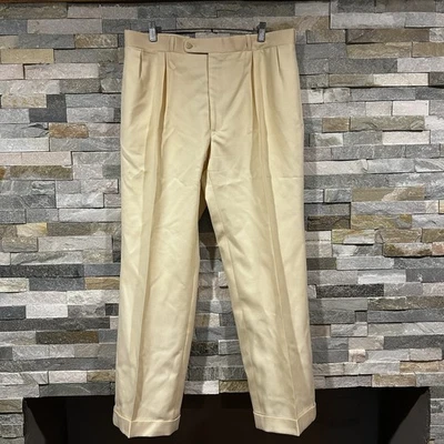 Pantalones de vestir vintage años 70 80 Polo Ralph Lauren pantalones de lana blanco marfil 36 por  Foto 1 de 4
