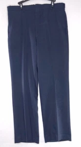 Pantalones de vestir vintage Sears Perma Prest ropa deportiva para hombre W36 L30 calce completo azul marino - Imagen 1 de 3