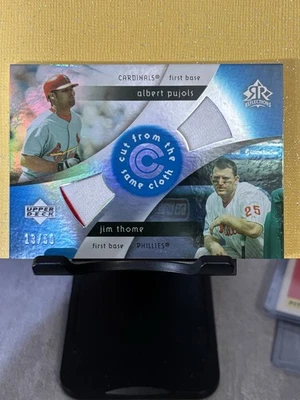 2005 UD Reflections Albert Pujols /Jim Thome Cut From The Same Cloth 13/50 CC-AJ - Image 1 of 4