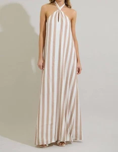 Sugarlips Emerly Striped Sabria Maxi Dress Size M - Bild 1 von 3