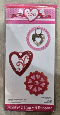Juego de adornos de San Valentín Sizzix Sizzlits corazones troqueles Foto 1 de 4