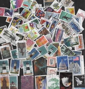100 estampillas de Estados Unidos usadas hasta 2025 incl. Papel HI-Valus fino # 7 - Imagen 1 de 5