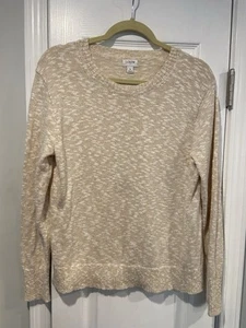 J. Rundhalsausschnitt Strandpullover Größe S Rundhals leichter lockerer Strick creme khaki - Bild 1 von 11