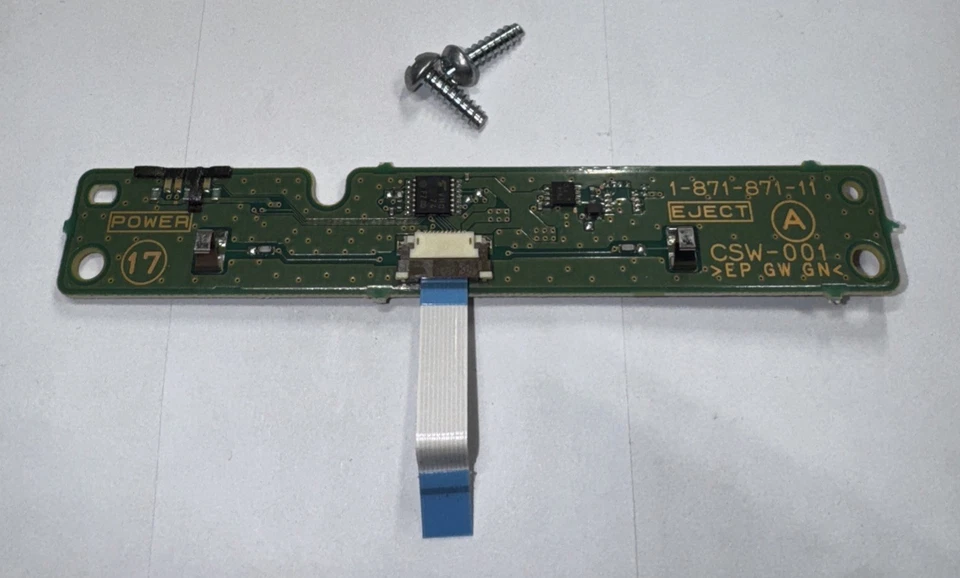 OEM Sony Fat PS3 Power Eject Board 1-871-871-11 Unit CECH w/ Flex Cable Screws - Image 1 of 3