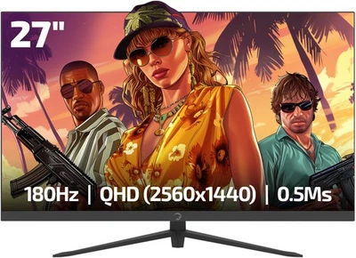 GAMEPOWER 27 Zoll Gaming Monitor QHD 1440P IPS 180Hz mit Lautsprecher Sonic T80 - Bild 1 von 4