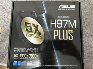 Computer ASUS H97M-PLUS LGA 1150 Intel H97 HDMI  USB 3.0 Micro ATX Motherboard - Picture 1 of 4