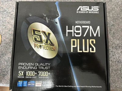 Computer ASUS H97M-PLUS LGA 1150 Intel H97 HDMI  USB 3.0 Micro ATX Motherboard - Image 1 of 4