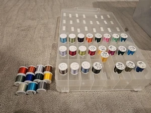 35 Spools of Madeira Rayon Embroidery Thread Multi Colors 200m #40 Labeled Case - Picture 1 of 11