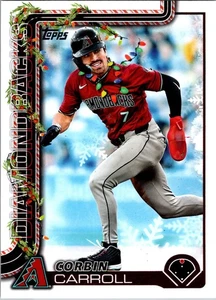 2025 Topps Holiday Baseball - Corbin Carroll Image Variation SP H158 - Picture 1 of 2