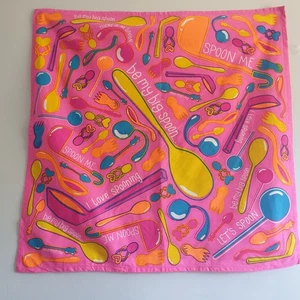Exuberante Cosméticos Algodón Burbuja Goma Rosa Bufanda Nudo Envoltura "Me encanta Cuchara" - Imagen 1 de 5