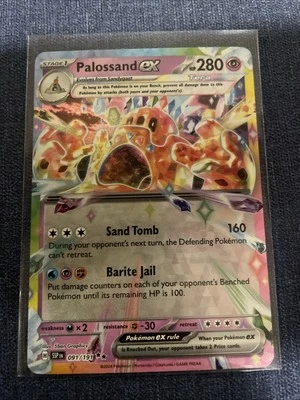 Pokemon TCG Palossand ex 091/191 Sv08: Surging Sparks Holo Double Rare NM - Image 1 of 2