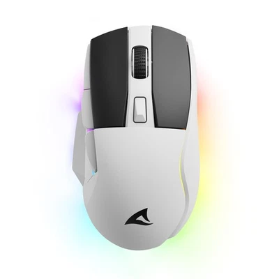 Sharkoon SGM50W Gaming Maus Weiß - kabellose Gaming-Maus inklusive Dockingstatio - Bild 1 von 4