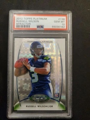 2012 TOPPS PLATINUM RUSSELL WILSON X-FRACTOR #138 PSA 10 - Image 1 of 2