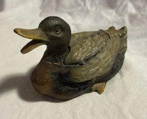 Antiguo contenedor de pato pintado en frío hecho en Austria - Imagen 1 de 12