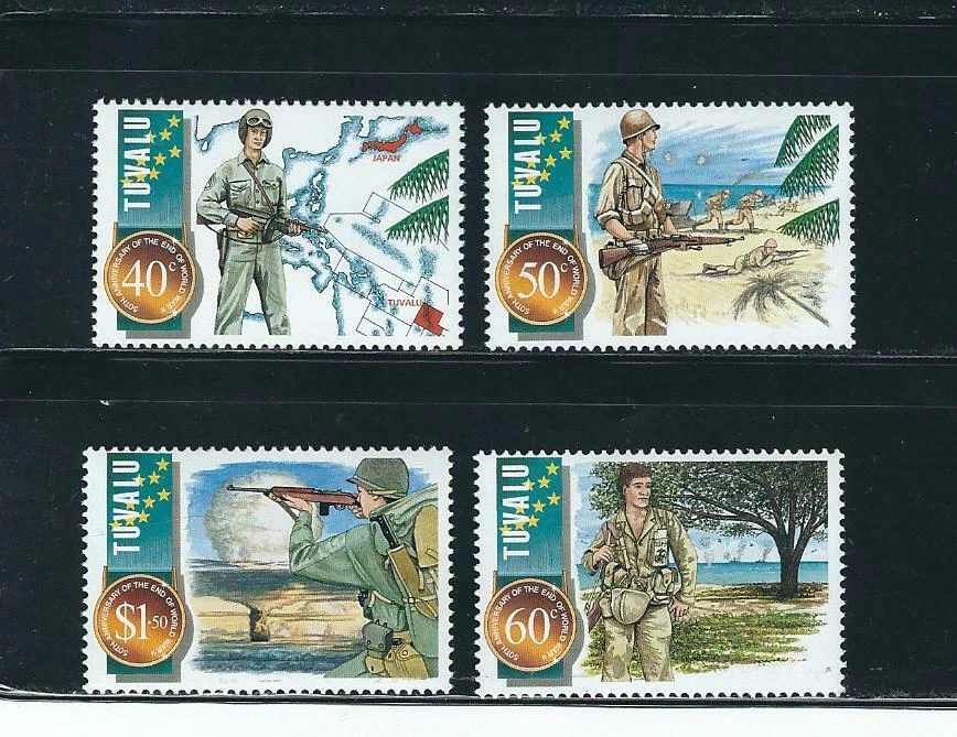 Tuvalu SC # 704-707 End Of World War 2, 50th Anniversary . MNH - Image 1 of 1