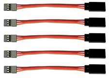 Apex RC Products #1021 - 5 Pack Of Futaba Style 600mm (24") Servo Extensions