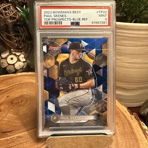 2023 Bowman's Best - Top Prospects rifrattore blu #TP-22 Paul Skenes 133/150 (RC) - Foto 1 di 2