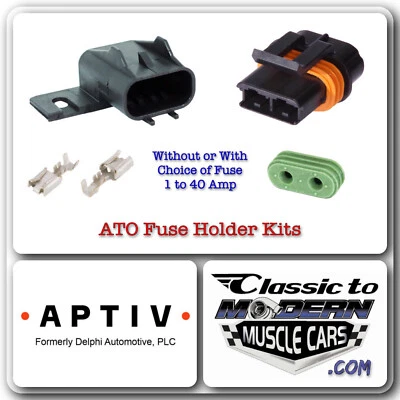 APTIV (FORMERLY DELPHI) & LITTELFUSE APTIV (aka Delphi) ATO Fuse Holder Kit with 14 to 16 AWG Terminal & Fuse 1 - 40A