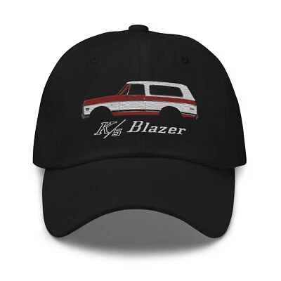 1971 Chevy K5 Blazer Red and White Classic Truck Dad hat - Изображение 1 из 4