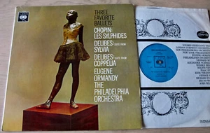 CBS SBRG 72188 CHOPIN DELIBES 3 FAVOURITE BALLETS LP ORMANDY (1963) EX- ENGLAND - Picture 1 of 2