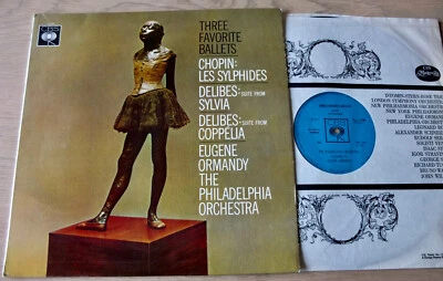 CBS SBRG 72188 CHOPIN DELIBES 3 FAVOURITE BALLETS LP ORMANDY (1963) EX- ENGLAND - Image 1 of 2
