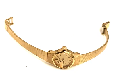 Винтажные женские золотистые кварцевые часы Phasar от Sears с новым аккумулятором - Изображение 1 из 4