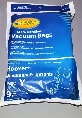 Hoover Type Y Vacuum Bags By Envirocare **Fits Hoover Wind Tunnel Upright Vacs - Image 1 of 3
