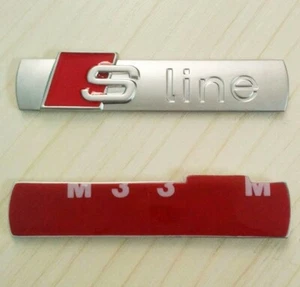 Emblema Adhesivo Lateral Compatible Con Audi S Line Gris Mate - Imagen 1 de 2
