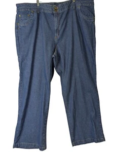 Woman Within Denim Blue Jeans Size 28W Country Classic Cotton Pockets Button - Picture 1 of 13